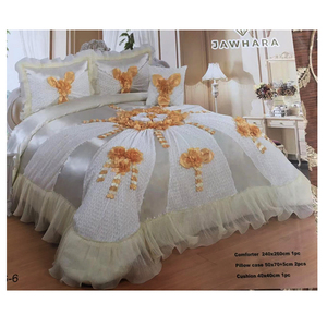 Nhà Cung Cấp Trắng Bền Khâu Thân Thiện Với Môi Có Thể Giặt King Size Luxury Comforter Bộ Đồ Giường Polyester Quilt <span class=keywords><strong>Bedding</strong></span> Set - Product Image 1