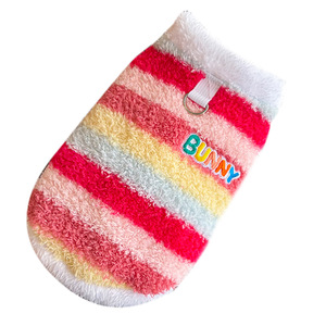 Weiwang Pet Vest Fleece-Lined Striped Rainbow Winter <b>Clothes</b> <b>For</b> Dogs <b>Cats</b> Medium Small Large Bichon Frise Hairless <b>Cat</b> - Product Image 5