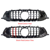 Grille avant AMG GT 2018, style B, en fibre de carbone, pour Mercedes-Benz 4 portes