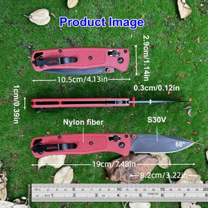 Cuchillo plegable clásico BM535 con mango cómodo para uso diario y camping - Product Image 6