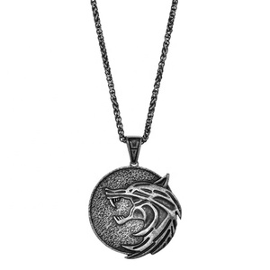 <span class=keywords><strong>Witcher</strong></span> gioco caldo <span class=keywords><strong>3</strong></span> Wild Hunt Wolf retrò ciondolo collana per festa di fidanzamento anniversario matrimonio in lega di zinco attorcigliato Singapore - Product Image 2