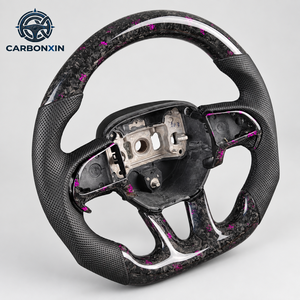 Volante Deportivo de Fibra de Carbono y Cuero con LED para Dodge Charger Challenger Durango SRT RT Magnum Scat Pack 2015-2023 - Product Image 3