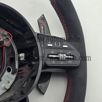 Volante de Fibra de Carbono Forjado de Alta Calidad con Microsuede y LED para Mercedes Benz W177 W213 W204 W205 W211 C257 AMG