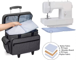 Portable Bag Trolley Hot Selling Large Capacity Dustproof Sewing Machine Rolling Storage Bag with Wheels - Product Image 1