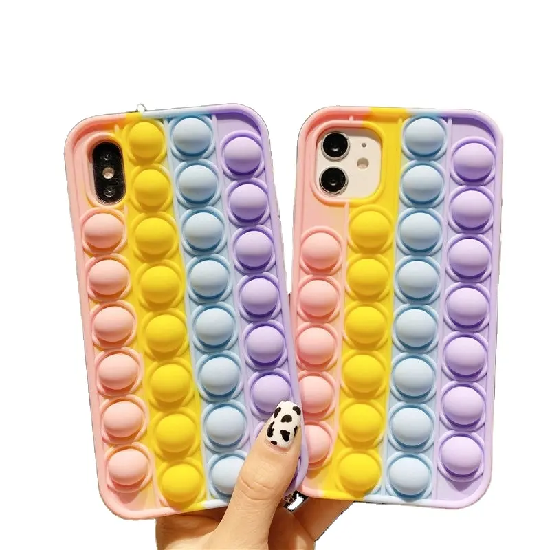 A11 A30 A21 Push Bubble Pop Fidget Toy Phone Case Soft Cover for Samsung S10 Plus S20 Note 10 A51 A71 A31 A10S Stress Reliever