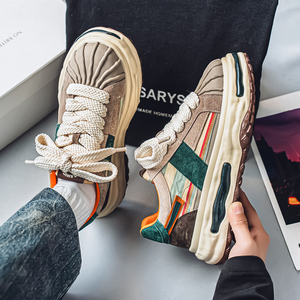 2025รองเท้าแฟชั่นบอร์ดคู่, รองเท้ากีฬาลำลองน้ำหนักเบาเทรนด์หรูหราพื้นรองเท้าหนา - Product Image 5