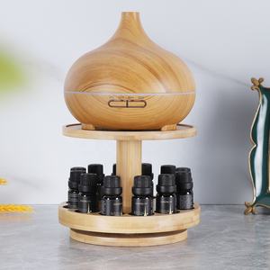 中国ベストセラー竹木製アロマセラピー治療用回転ラックナチュラルピュア香りアロマディフューザーセットエッセンシャルオイル - Product Image 5
