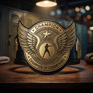 Custom Championship <b>Belt</b> Personalized <b>Wrestling</b> Title <b>Belt</b> with Premium Gold Plates for Champions, Winners and Sports Events - Product Image 2