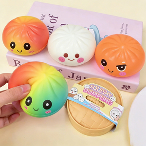 2026 Más Vendido: Caja Sorpresa de Dumpling de PU con Cara Sonriente y Vaporizador de Alimentos, Regalos Promocionales, Juguetes de Descompresión para Niños y Adultos - Product Image 3