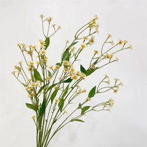 All'ingrosso fiori di seta artificiale lungo stelo giallo bianco camomilla margherita selvaggia per le lauree di nozze san valentino - Product Image 3