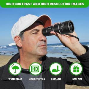 Télescope monoculaire portable 16X52 avec objectif 52 mm, haute puissance, lentille BAK4 FMC, revêtement, monture équatoriale, mise au point manuelle, pour la chasse - Product Image 4
