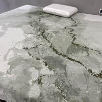 Tissu de matelas en fibre de bambou et latex, tissu tricoté respirant, couche d'air fraîche, tissu de matelas à couche d'air tricotée
