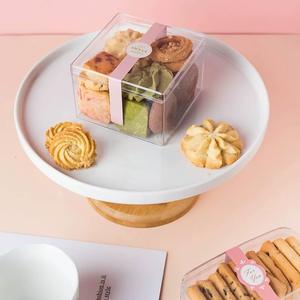Contenedor de plástico para almacenamiento de postres, caja de embalaje de pastelería con tapa, Cuadrado transparente Popular PS - Product Image 4