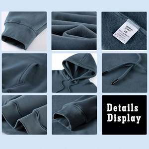 Sweat à capuche en coton surdimensionné avec impression en relief Logo personnalisé de haute qualité Sweats à capuche organiques bouffants pour hommes et femmes - Product Image 4