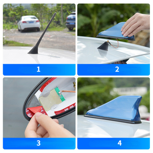 PUERXIN – <span class=keywords><strong>antenne</strong></span> FM universelle pour voiture, amplificateur Radio 7 couleurs, <span class=keywords><strong>antenne</strong></span> décorative pour toit, aileron de requin - Product Image 6