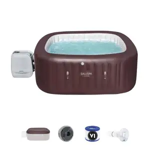 Bestway Lay-Z-Spa Paris Portable Inflatable Hot Tub with LED light