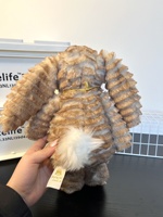 Peluche Lapin Rayé Style Vintage avec Sac Anti-Poussière Offert – Qualité Héritage, Jouet de Crèche, Boutique, Animal en Peluche Super Doux, Cadeau