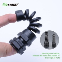 FSCAT 100 pièces haute qualité Nylon spirale presse-étoupe anti-traction métrique étanche IP68 PG11