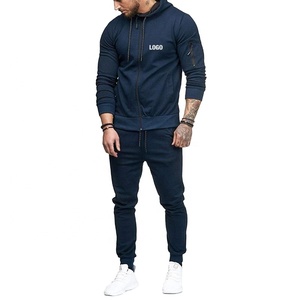 Personnalisé Slim Fitness Hommes Survêtements Haute Qualité Manches Longues Prix Pas Cher Vêtements De Sport Coton Polaire Fermeture Éclair Hommes Survêtements Ensembles - Product Image 1