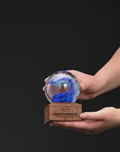 Giá rẻ bán buôn Tinh thể thủy tinh Trophy tùy chỉnh cá nhân tên khắc trống pha lê giải thưởng Trophy