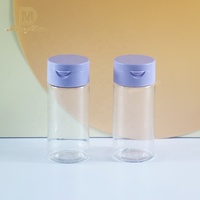Contenants pour poudre pour bébé en plastique PET avec bouchon à vis, forme ronde, imprimés à l'écran, bouteilles de stockage de poudre de talc