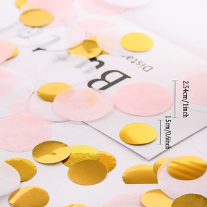 Round Tissue Paper <strong>Table</strong> Dots Birthday Party Valentine's Day <strong>Balloon</strong> <strong>Decorations</strong> 1 Inch Pink White Gold Wedding Confetti - Product Image 6