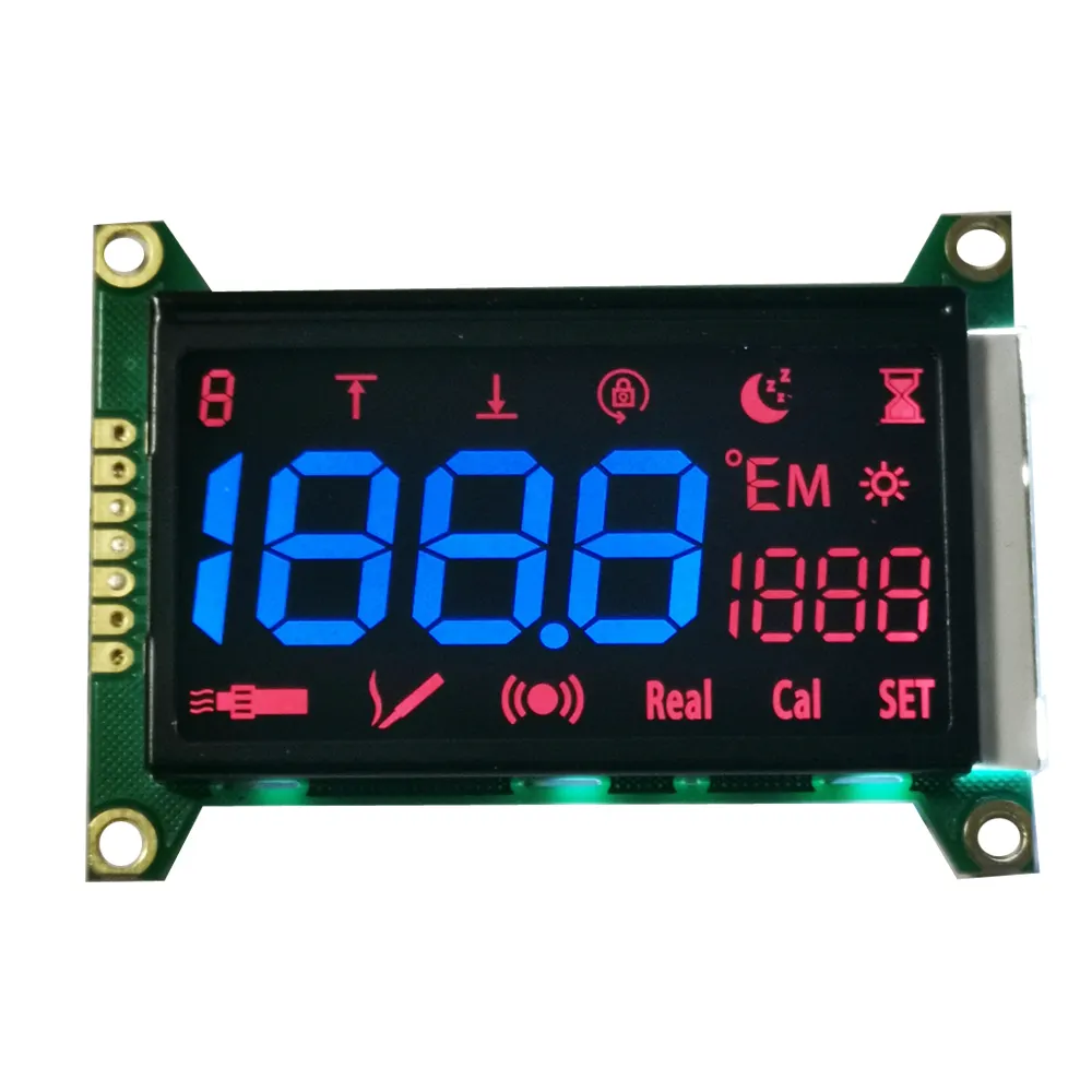 Op Maat Gemaakte Monochrome Ht1621 Driver Cob Va Negatief Zwart Segment Lcd-Display Modules Board