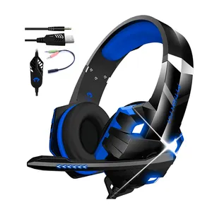 Auriculares G9000 para juegos, cascos para PS4, PS5 con luz de micrófono para móvil y Xbox, envío gratis