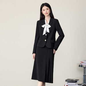 Women's Suit Set Midi <b>Skirt</b> Full Sleeve Polyester Anti-Wrinkle Office Lady Professional Look - Product Image 3