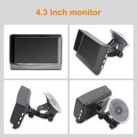 Caméra de recul sans fil de 4.3 pouces pour voiture De Seguridad Para European USA License Plate Frame Backup Car Reverse Camera