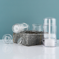 Contenant vide rond en ABS de 15g, 30g, 50g, 75g, flacon à bâtonnet torsadé pour baume à lèvres, flacon à bâtonnet déodorant