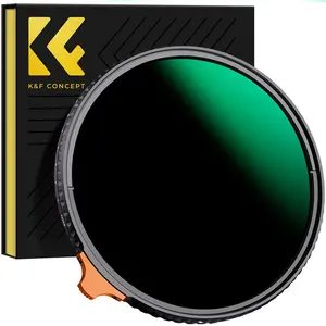 K & F Concept 82Mm Variabele Nd Lens Filter ND3-ND1000 (1.5-10 Stopt), putter Verstelbare Hd Neutral Density Filter