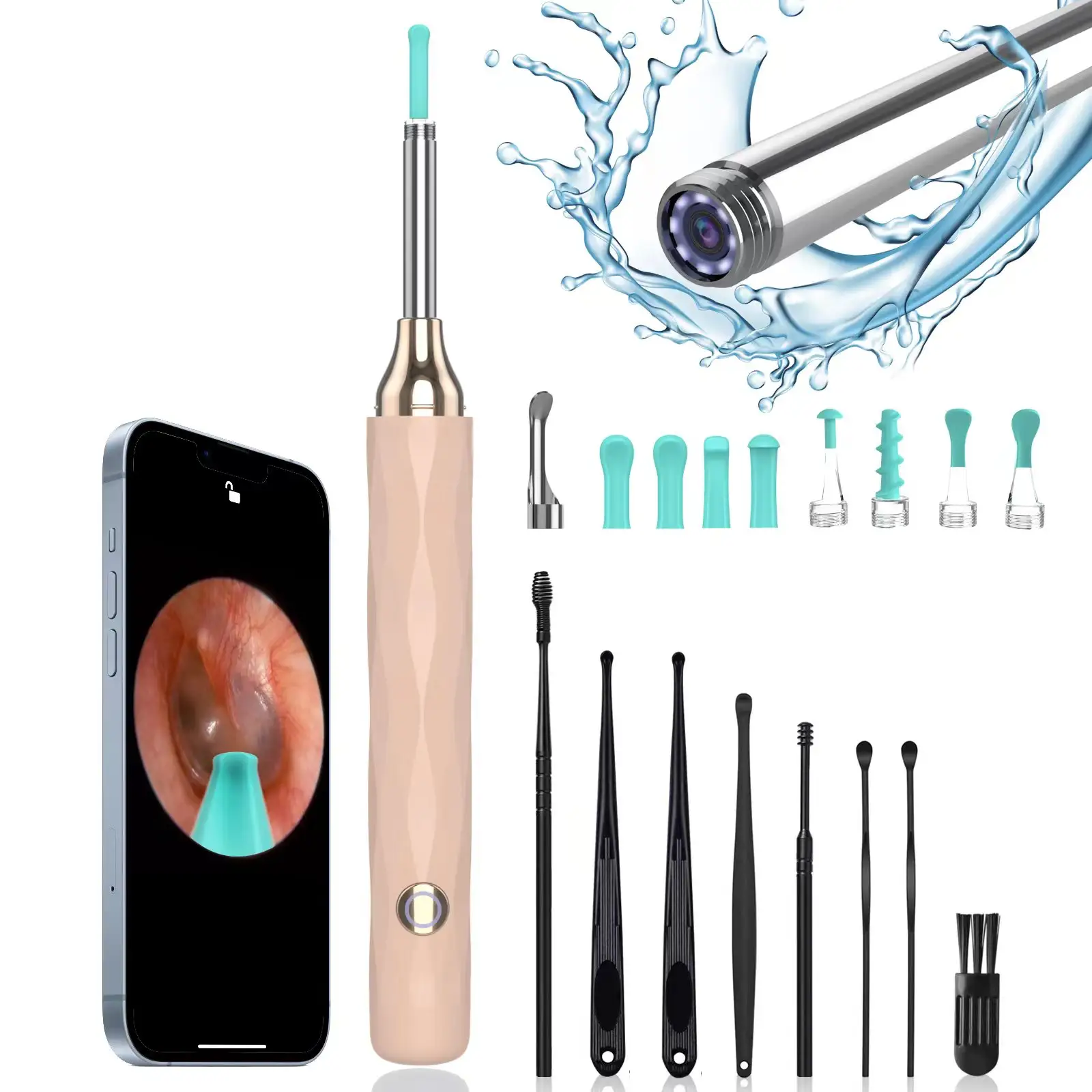 Custom Portable Ear Wax Remover HD Smart Wireless Visual Ear Cleaner With Camera