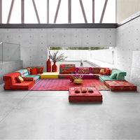 ATUNUS Arabia Furniture Canapés de sol modulaires, Ensemble de canapés sectionnels, Canapé Mah Jong design, Canapé Mahjong fantaisie
