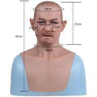 Masque en silicone réaliste pour visage d'halloween, pour le cosplay et les costumes masculins d'halloween