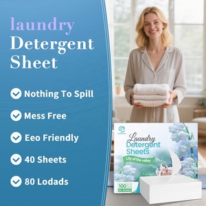 Feuilles de lessive jetables écologiques SANYUAN, légères, papier détergent, 50 feuilles avec emballage personnalisé - Product Image 5