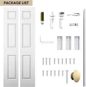 Cửa trượt gấp đôi GUJIE 6-Lite - Nội thất phòng khách phong cách công nghiệp, màu trắng, chất liệu MDF phủ lớp sơn lót, dễ lắp đặt - Product Image 6