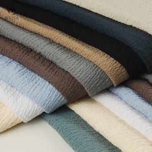 Precio al por mayor Mujeres Tendencias Ligero Actividad Tinte <span class=keywords><strong>Crepe</strong></span> <span class=keywords><strong>TR</strong></span> Spandex Seersucker Tela - Product Image 1