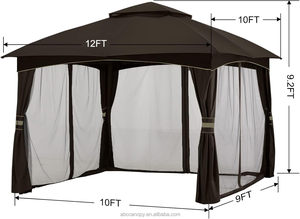 ABCCANOPY-Gazebo en acier robuste avec <span class=keywords><strong>moustiquaire</strong></span> <span class=keywords><strong>pour</strong></span> l'extérieur, pare-soleil, couverture de patio imperméable <span class=keywords><strong>pour</strong></span> <span class=keywords><strong>terrasse</strong></span> de jardin - Product Image 2