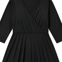 Robe midi en jersey mat respirant, coupe trapèze unie, longueur mi-mollet, pour l'été, pour l'Europe et les États-Unis