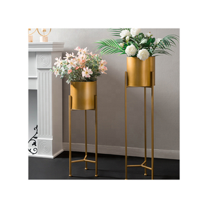 Contemporain Salon <span class=keywords><strong>Table</strong></span> À Thé De Luxe En Fer Fleur Présentoir De Haute Qualité En Métal Inoxydable Pot De Fleur Présentoir - Product Image 1