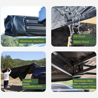 Tente de toit de camping quatre saisons à ouverture rapide automatique, éclairage LED, coque rigide en aluminium, tente de glamping