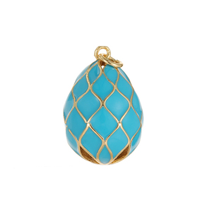 <span class=keywords><strong>Bijoux</strong></span> en émail plaqué or 14K, pendentif oeuf de pâques <span class=keywords><strong>russe</strong></span> - Product Image 3