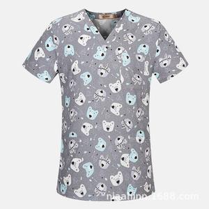 Tops médicos unisex para mujer, camisa médica de algodón al por mayor, uniformes médicos impresos - Product Image 5