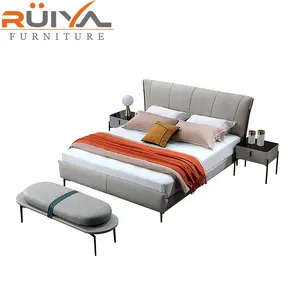 法国风格高品质最新双人床设计床头板中国制造