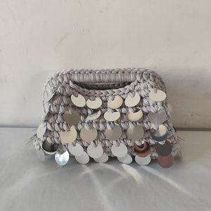 Hand Woven Multicolor <strong>Sequined</strong> Cloth Clip Clutch Bag Women Party Purse High Quality <strong>Handbags</strong> - Product Image 6