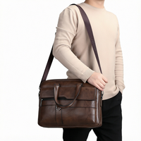 IStapromo Gifts - Maletín de Negocios de PU de Alta Calidad para Hombre, Maletín Portátil, Bolsa de Mensajero para Oficina y Uso Manual