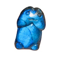 Vente en gros petit gode en pierre de cristal de labradorite naturelle en quartz sculpté avec œil de flash bleu autres cadeaux d'artisanat en cristal à vendre