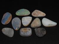 Opale noire australienne naturelle, 10 pièces, forme fantaisie lisse, cabochons multicolores, 15-10 mm, fabrication de bijoux, collier, bracelet