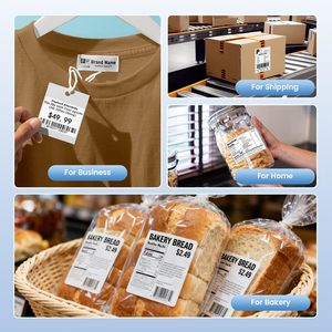 Tùy chỉnh in đầy đủ màu sắc 100*150mm 4*6 "nhãn nhiệt trực tiếp cho mã vạch với chuyển dòng thủng - Product Image 6